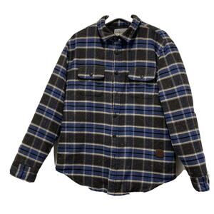 Jachs Blue and Gray Plaid Casual Button Down Shirt